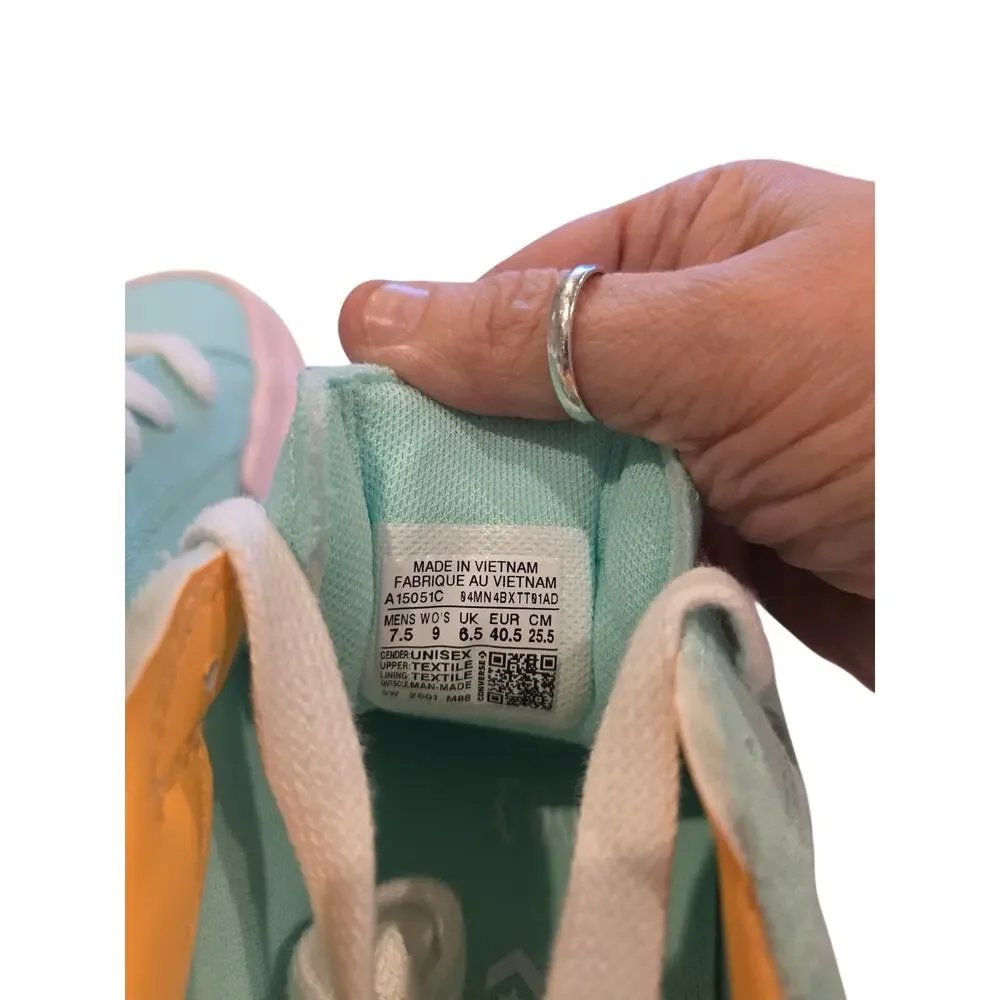 Converse Move Platform Low‎ Top Sneakers Women's 9 Mint Green Pink Canvas NWOT